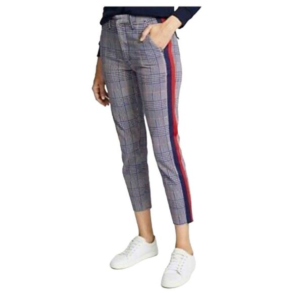 MOTHER Pants - Mother Shaker Prep Fray Plaid Crop High Waist Pants Jeans Size 25 Exc Condition